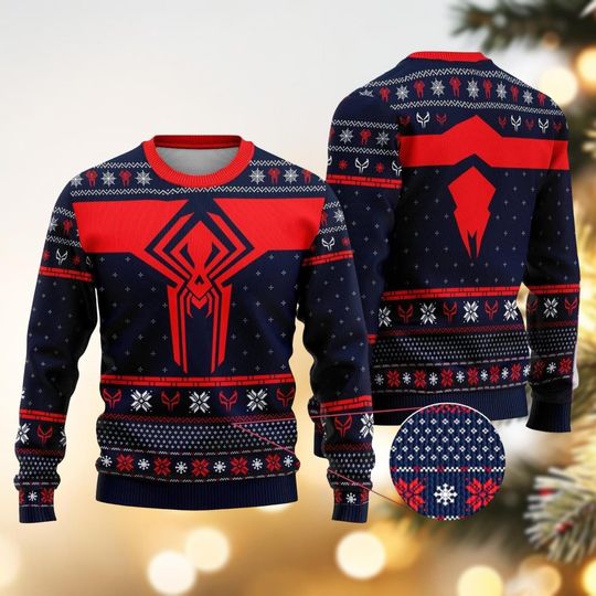 Discover Marvel Spider Man Ugly Christmas Sweater, Spider Man Ugly Sweater, Disney Sweater, Spider Icon Xmas Shirt, Christmas Gift For Men Women