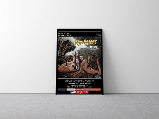 Limp Bizkit Gold Cobra Poster | Metal Music Wall Decor | Album Cover Poster | Room Decor | Vertical Matte Poster
