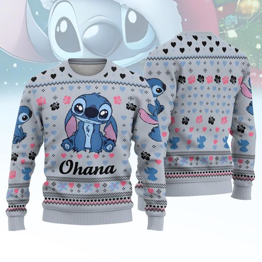 Discover Stitch Christmas Ugly Sweater, Stitch Christmas Sweater Woman Men, Merry Stichmas Shirt, Lilo And Stitch, Disney Family Christmas Gifts