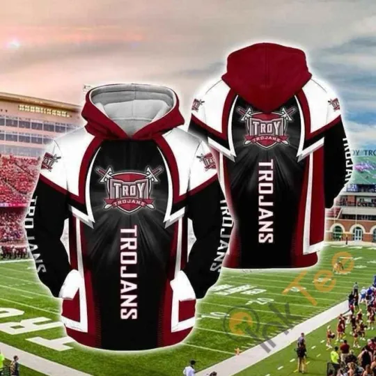 Discover Troy Trojans Hoodie 3D All Over Print Zip Hoodie Gifts for NCAA Fans Size S-5XL