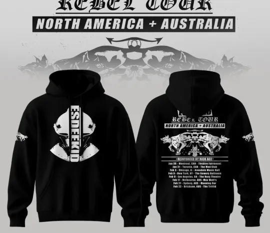 Discover EsDeeKid The Rebel Tour 2026 3D Hoodie 3D AOP S-5XL GIFL