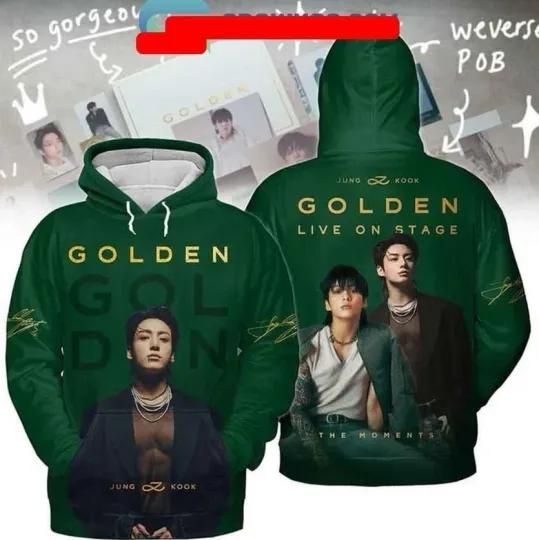 Discover new, Jungkook Golden Live On Stage Hoodie 3d, all printed, father day, cute 2025