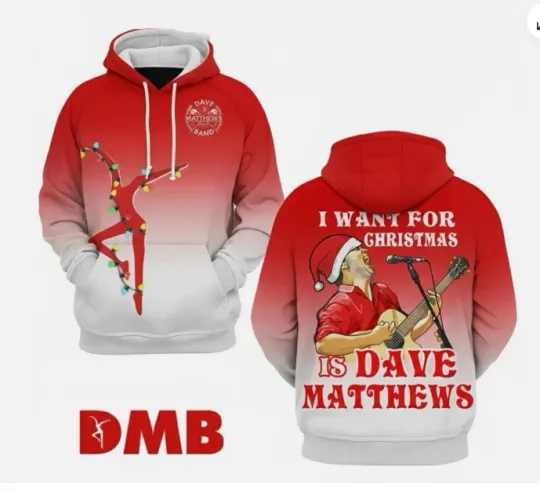 Discover Dave Matthews Band Is All I Want For Christmas 3d Hoodie