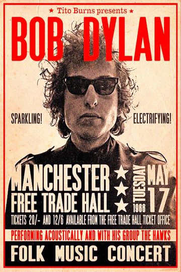 1966 Bob Dylan Manchester Concert Poster - Vintage Music Decor