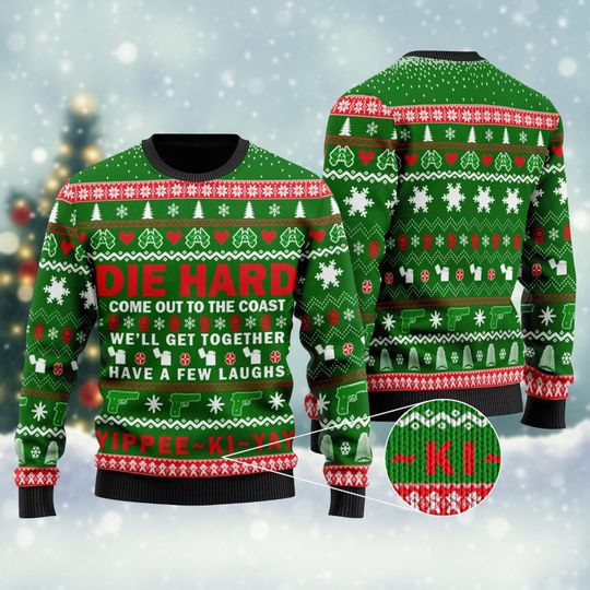 Die Hard Christmas Ugly Sweater, John McClane Christmas Christmas Sweater, Yippee Ki Yay Come Out To The Coast Well Get Together Shirt