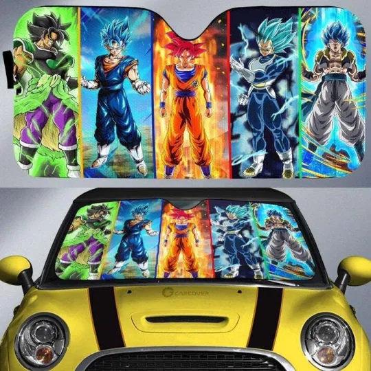 Discover Dragon Ball Car Sunshade Custom Anime Car Accessories