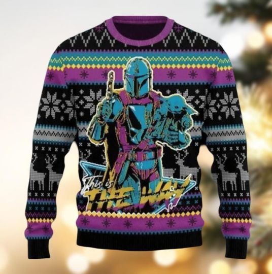 Discover Darth Vader This Is The Way Ugly Christmas Sweater, Disney Movie Xmas Sweater, Galaxy Movie Sweater, Christmas Gift For Men Women Kid
