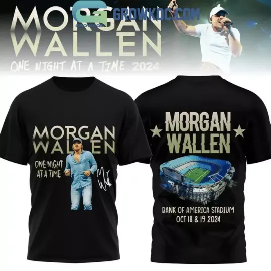Wallen Western One Night At A Time 2024 Tour Bank Of America Stadium 3D T-Shirt