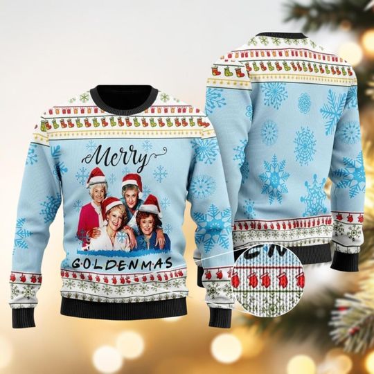 Discover The Stay Golden Ugly Christmas Sweater, Sitcom Xmas Sweater, Squad Golden Sweater, Movie Lover Gift,Holiday Shirt For Women Men Kid