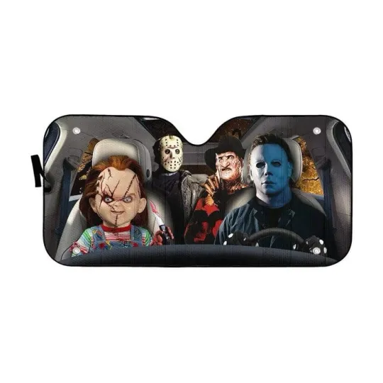 Discover 3D Halloween Horror Custom Car Auto Sunshade