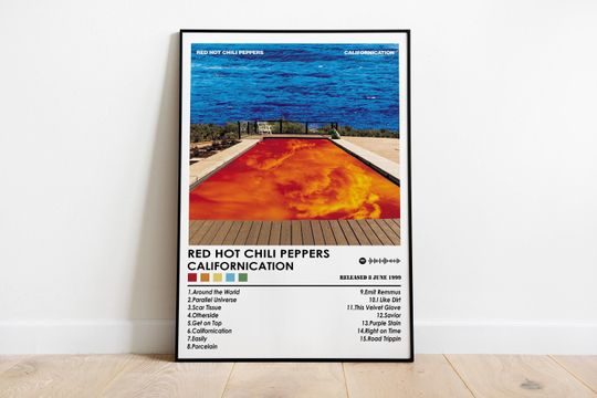 Discover Red Hot Chili Peppers Poster Print | California Music Poster | Album Cover Wall Decor | Music Gift | Room Decor