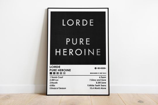 Discover Lorde Poster Print | Pure Heroine Album Cover | Music Wall Decor | Room Decor | Vertical Poster