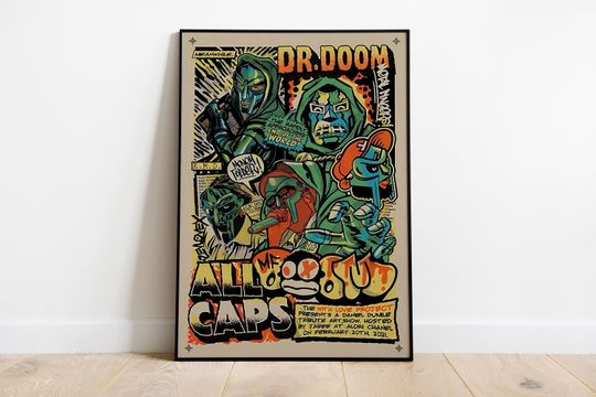 Discover MF Dooom Poster Print |  Music Poster | Album Cover Poster | Wall Decor | Music Gift | Room Decor