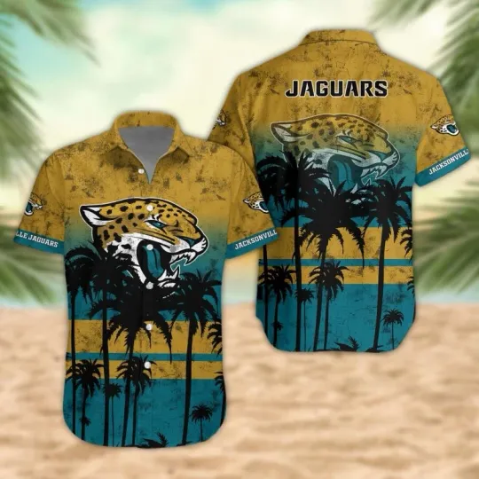 Jacksonville Jaguars Hawaiian Shirt, Desert Sunset, Cloud Sky