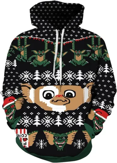 Discover Grace's Secret Unisex 3D Ugly Christmas Sweatshirt Kangaroo Pocket Hoodies Pullo