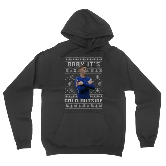 Discover Cole Palmer Ugly Christmas Baby Its Cold Outside Xmas Unisex Hooded Sweatshirt