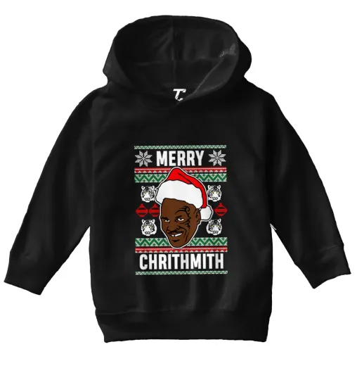 Discover Merry Chrithmith - Ugly Sweater Tiger Boxer Christmas Toddler/Youth Hoodie