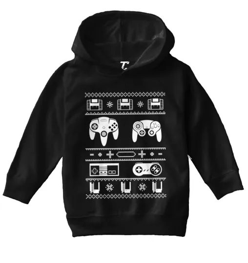 Discover Video Game Controllers - Ugly Christmas Sweater XMAS Toddler/Youth Hoodie
