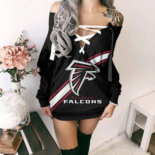 Atlanta Falcons Lace-Up Sweatshirt