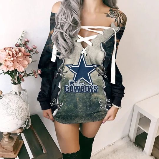 Dallas Cowboys Lace-Up Sweatshirt