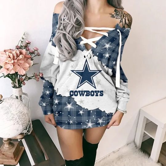 Dallas Cowboys Lace-Up Sweatshirt