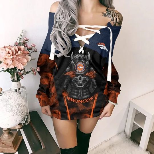 Denver Broncos Lace-Up Sweatshirt