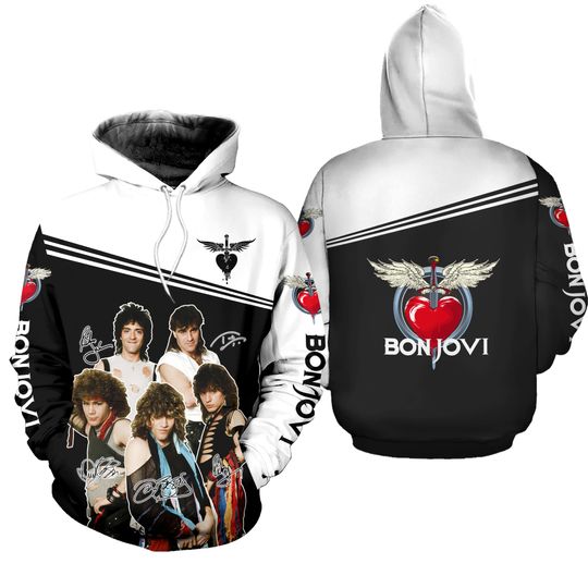 Bons Jovi 3D Hoodie, Music Tour 3D Hoodie, Music Band 3D Hoodie