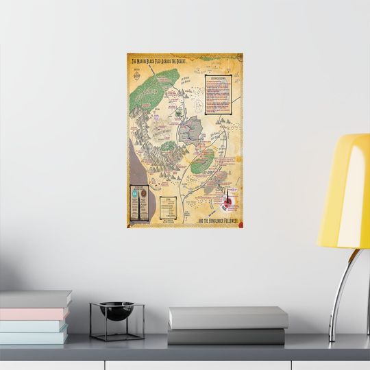 The Dark Tower  Maps Premium Matte Vertical Poster