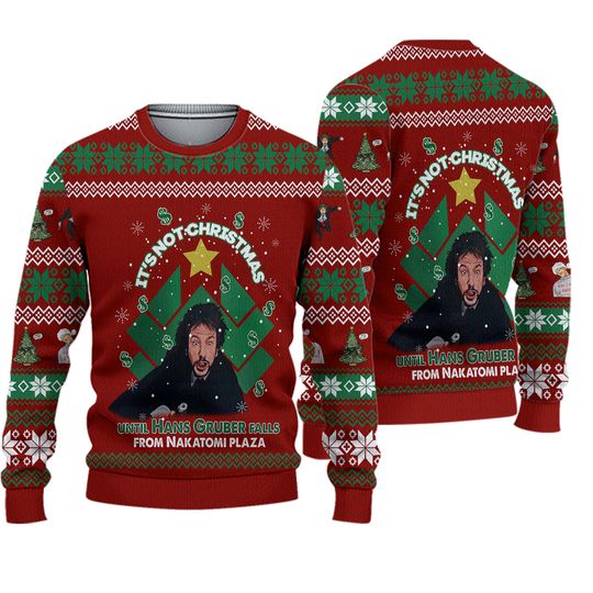Nakatomi Plaza Christmas Party 1988 Sweater, Hans Gruber Xmas Sweater, 80s Christmas Movie Ugly Sweater