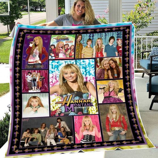 Hannah Montana Fleece Blanket, Disneyland Hannah Montana Music Birthday Blanket