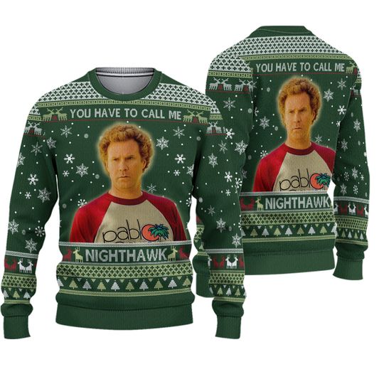 Step Brothers Christmas Ugly Sweater: Brennan Huff Nighthawk Acrylic Blend