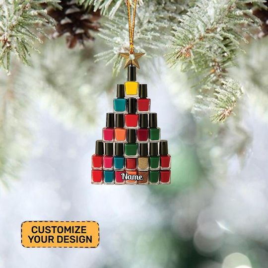 Discover Nail Polish Bottle Flat 2D Ornament, Nail Technician Christmas Gift  Custom Name Ornament Gift Manicurist-Beauty Salon Decor