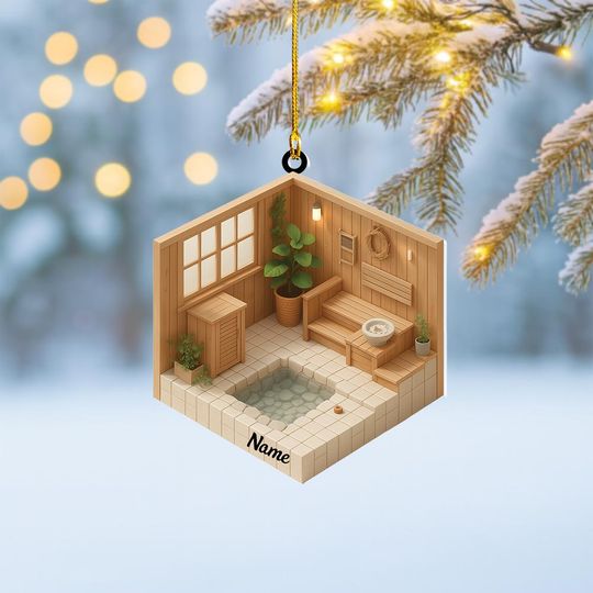 Discover Personalized Hot Bathtub Christmas Ornament, Sauna Room Ornament, Sauna Ornament Gift, Sauna Ornament Decor, Sauna Spa Ornament Thdso-1789