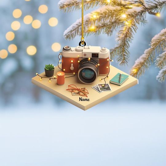 Discover Personalized Camera Christmas Ornament, Photograph Ornament, Photography Room Ornament Decor, Photographers Cameraman Ornament Thdso-1810