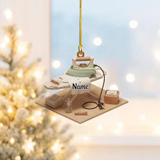 Discover Personalized Ironing Board Christmas Ornament, Laundromat Christmas Ornament, Laundry Room Ornament, Garment Steamer Ornament Thdso-1777