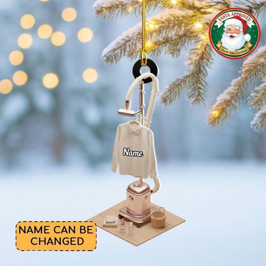 Discover Personalized Standing Garment Steamer Christmas Ornament, Laundromat Ornament, Laundry Room Ornament, Garment Steamer Ornament Thdso-1804