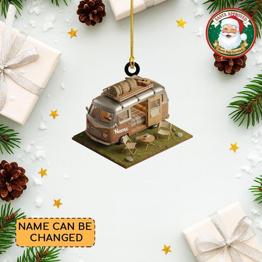Discover Personalized Travel Trailer Camper Christmas Ornament, Camping Christmas Ornament, Campsite Ornament Gift, Camper Ornament Decor Thdso-1792
