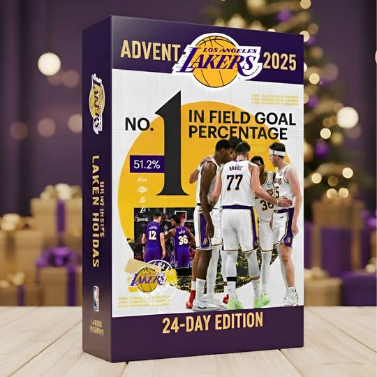 Discover LA Lakers Advent Calendar 2025 NBA Championship Countdown Decorative Acrylic Box Official Fan Gift