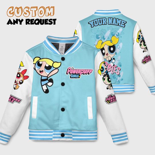 Discover Personalized Bubbles The Powerpuff Girls Varsity Jacket, Custom The Powerpuff Girls Shirt, Powerpuff Girls Shirt, Family Matching Outfit
