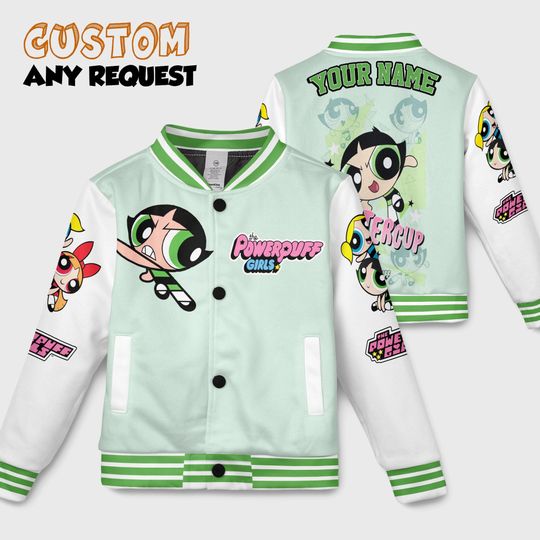 Discover Personalized Buttercup The Powerpuff Girls Varsity Jacket, Custom The Powerpuff Girls Shirt, Powerpuff Girls Shirt, Family Matching Outfit