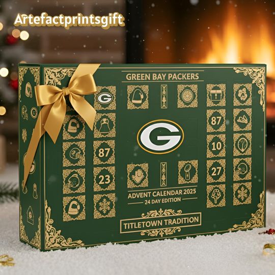 Green Bay Packers Advent Calendar 2025, 24-Day Christmas Countdown, Football Ornament Set, Mini Collectibles, Acrylic Decor