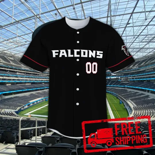 Discover Custom Personalized, Falconss Team Atlanta Baseball Jersey