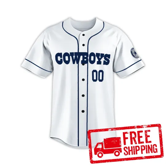 Discover Custom Personalized, Cowboyss Team Dallas Baseball Jersey