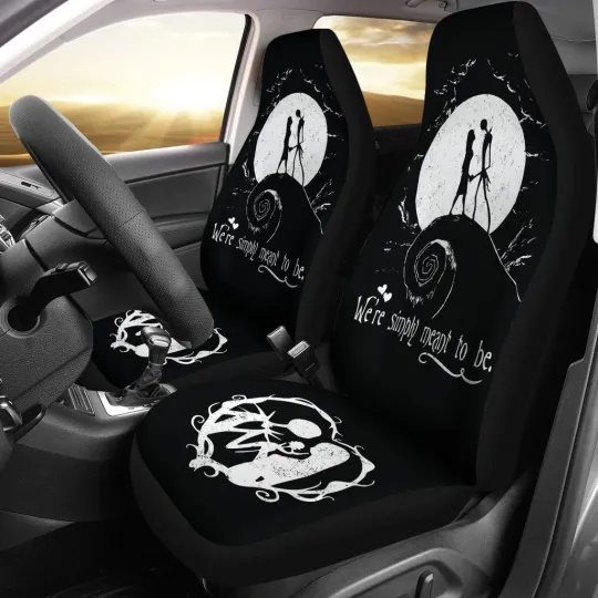Discover Nightmare Before Christmas Car Seat Covers Jack Skellington Sally Auto Interior Decoration