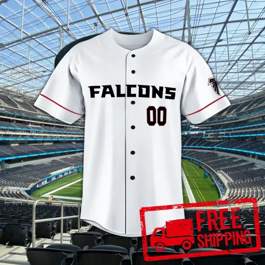 Custom Personalized, Falconss Team Atlanta Baseball Jersey