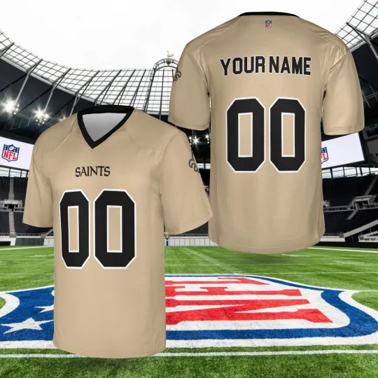 Discover Custom Personalized, Saintss Team New Orleans Football AOP Jersey #1, Lot S-5XL