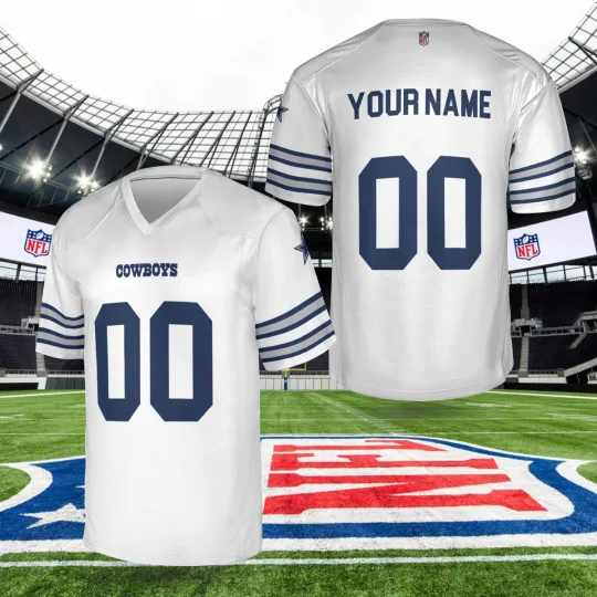 Discover Custom Personalized, Cowboyss Team Dallas Football AOP Jersey, Lot S-5XL