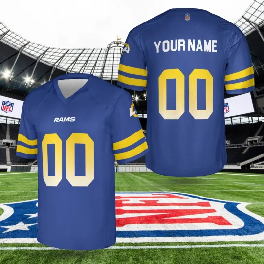 Discover Custom Personalized, Ramss Team Los Angeles Football AOP Jersey #1, Lot S-5XL