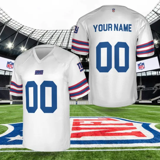 Discover Custom Personalized, Giantss Team New York Football AOP Jersey #1, Lot S-5XL