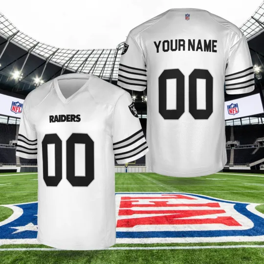 Discover Custom Personalized, Raiderss Team Las Vegas Football AOP Jersey #1, Lot S-5XL